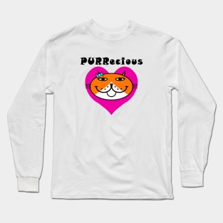 PURRecious - orange Long Sleeve T-Shirt